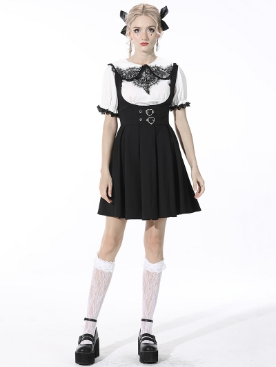 Black Gothic Witch Pentagram Daily Wear Short Dress
