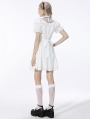 White Cute Gothic Soulless Princess Short Sleeve Dress