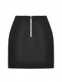 Black Gothic Punk Asymmetrical Daily Wear Mini Skirt