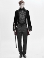 Black Velvet Retro Gothic Party Swallow Tail Party Suit for Men