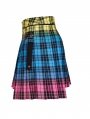 Gothic Grunge Punk Colorful Plaid Short Irregular Skirt