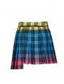 Gothic Grunge Punk Colorful Plaid Short Irregular Skirt