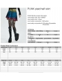 Gothic Grunge Punk Colorful Plaid Short Irregular Skirt