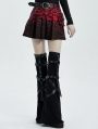 Black and Red Gothic Grunge Punk Short Skirt for Women