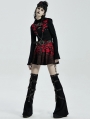 Black and Red Gothic Grunge Punk Short Skirt for Women