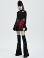 Black and Red Gothic Grunge Punk Short Skirt for Women