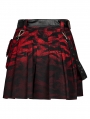 Black and Red Gothic Grunge Punk Short Skirt for Women