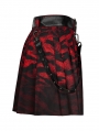 Black and Red Gothic Grunge Punk Short Skirt for Women