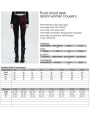 Black and Red Gothic Punk Denim Long Trousers for Women