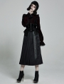 Black Gothic Velvet Gorgeous Retro Corset Waistband for Women
