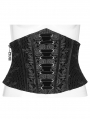 Black Gothic Rose Lace Velvet Corset Waistband for Women