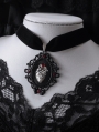 Black Gothic Vintage Heart Velvet Pendant Choker