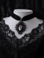 Black Gothic Vintage Heart Velvet Pendant Choker