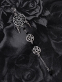 Gothic Punk Pentagram Long Single Earring