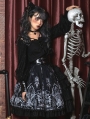 Black Dark Square-Cut collar Gothic Lolita JSK Dress