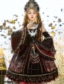 Dark Red Palace Style Tea Party Retro Gothic Lolita JSK Dress