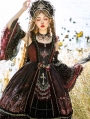 Dark Red Palace Style Tea Party Retro Gothic Lolita JSK Dress