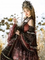 Dark Red Palace Style Tea Party Retro Gothic Lolita JSK Dress