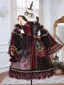 Dark Red Palace Style Tea Party Retro Gothic Lolita JSK Dress