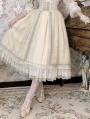 Sally Garden Beige Embroidery Fish Bone High Waist Sweet Lolita Skirt