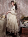 Sally Garden White Lotus Sleeve Empire Waist Classic Lolita OP Dress