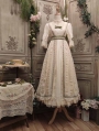 Sally Garden White Lotus Sleeve Empire Waist Classic Lolita OP Dress