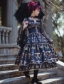 Dark Night Cross Black Gothic full Set Lolita OP Dress