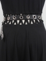 Black Gothic Punk PU Leather Decorative Pin and Buckle Belt