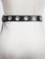 Black Gothic Punk Belt with Pin Chain