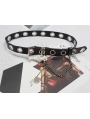 Black Gothic Punk Belt with Pin Chain