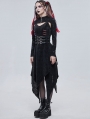 Black Gothic Patterned Long Sleeve Short Cape for Women