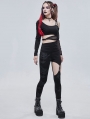 Black Gothic Punk Sexy Hollow Out Long Pants for Women