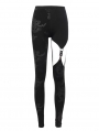 Black Gothic Punk Sexy Hollow Out Long Pants for Women