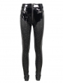 Black Gothic Punk Slim Long Pants for Women