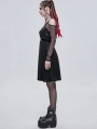 Black Sexy Gothic Punk Pentagram Off-the-Shoulder Long Sleeve Dress