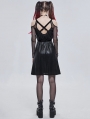 Black Sexy Gothic Punk Pentagram Off-the-Shoulder Long Sleeve Dress