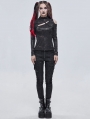 Sexy Gothic Punk Hollow-out Long Sleeve T-Shirt for Women