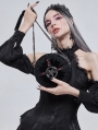 Black Gothic Lace Pentagram Round Chain Shoulder Bag