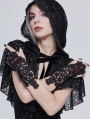 Black Romantic Gothic Lace Gloves for Women