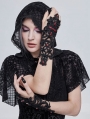 Black Romantic Gothic Lace Gloves for Women