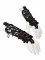 Black Romantic Gothic Lace Gloves for Women