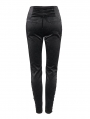 Black Gothic Jacquard Long Slim Pants for Women