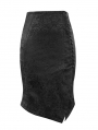 Black Elegant Gothic Jacquard Irregular Short Skirt