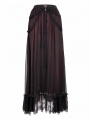Black and Red Vintage Gothic Long Prom Party Skirt