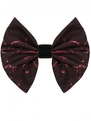 Red Gothic Retro Jacquard Bowtie for Men