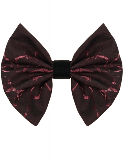 Red Gothic Retro Jacquard Bowtie for Men