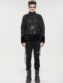 Black Gothic Punk Do Old Style Daily Wear Short Jacket for Men