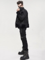 Black Gothic Punk Do Old Style Daily Wear Short Jacket for Men