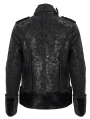 Black Gothic Punk Do Old Style Daily Wear Short Jacket for Men