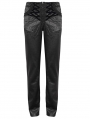 Black Vintage Gothic Jacquard Party Long Straight Fit Pants for Men